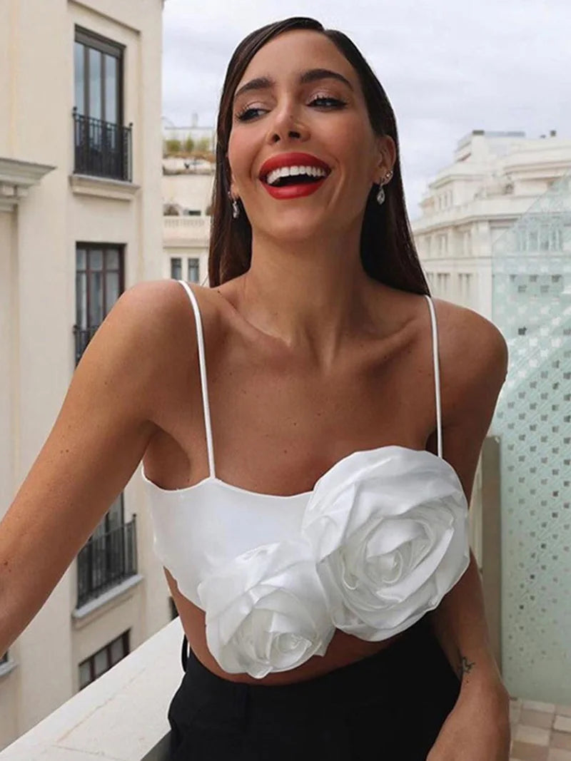 Top Floral  Branco